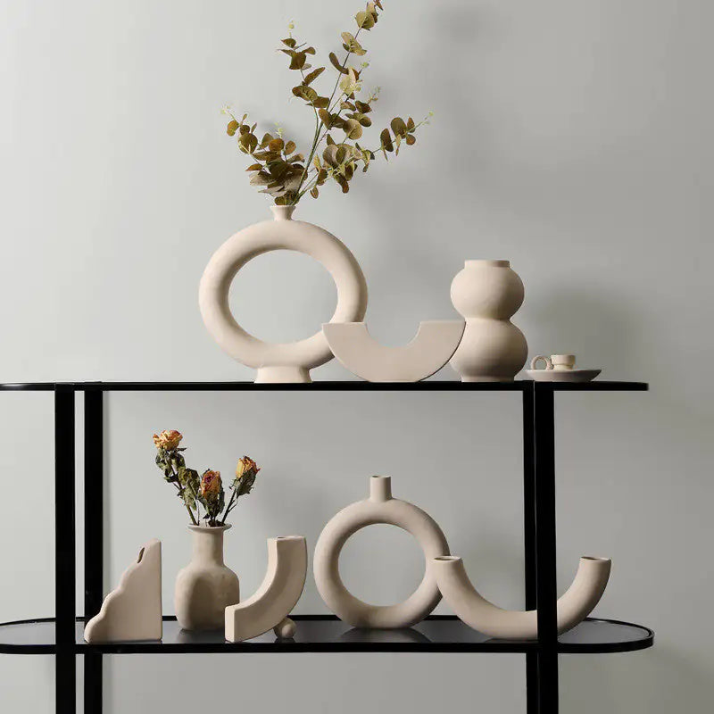 Minimalist Japanese Zen Ceramic Vase Flower Ornaments