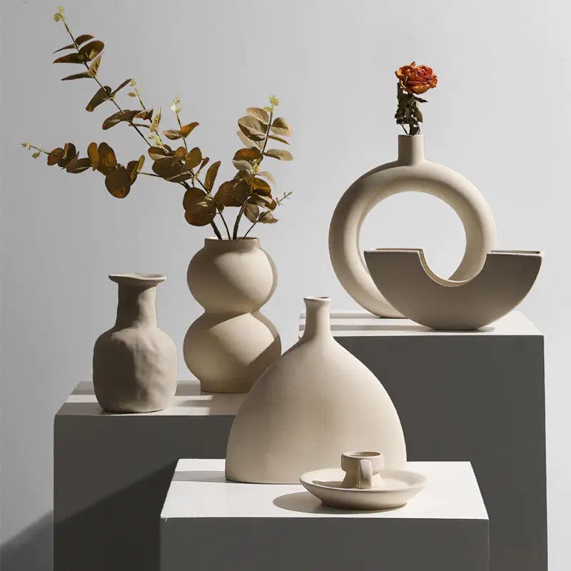 Minimalist Japanese Zen Ceramic Vase Flower Ornaments