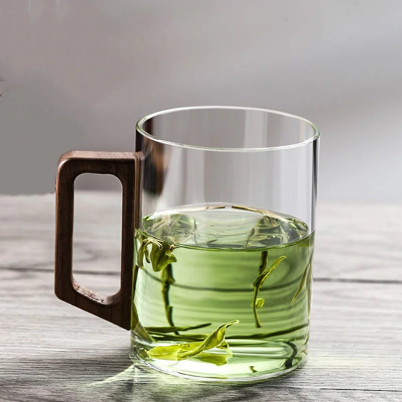 Chic Borosilicate Glass Mug – Heat-Resistant Coffee & Tea Cup with Elegant Handle